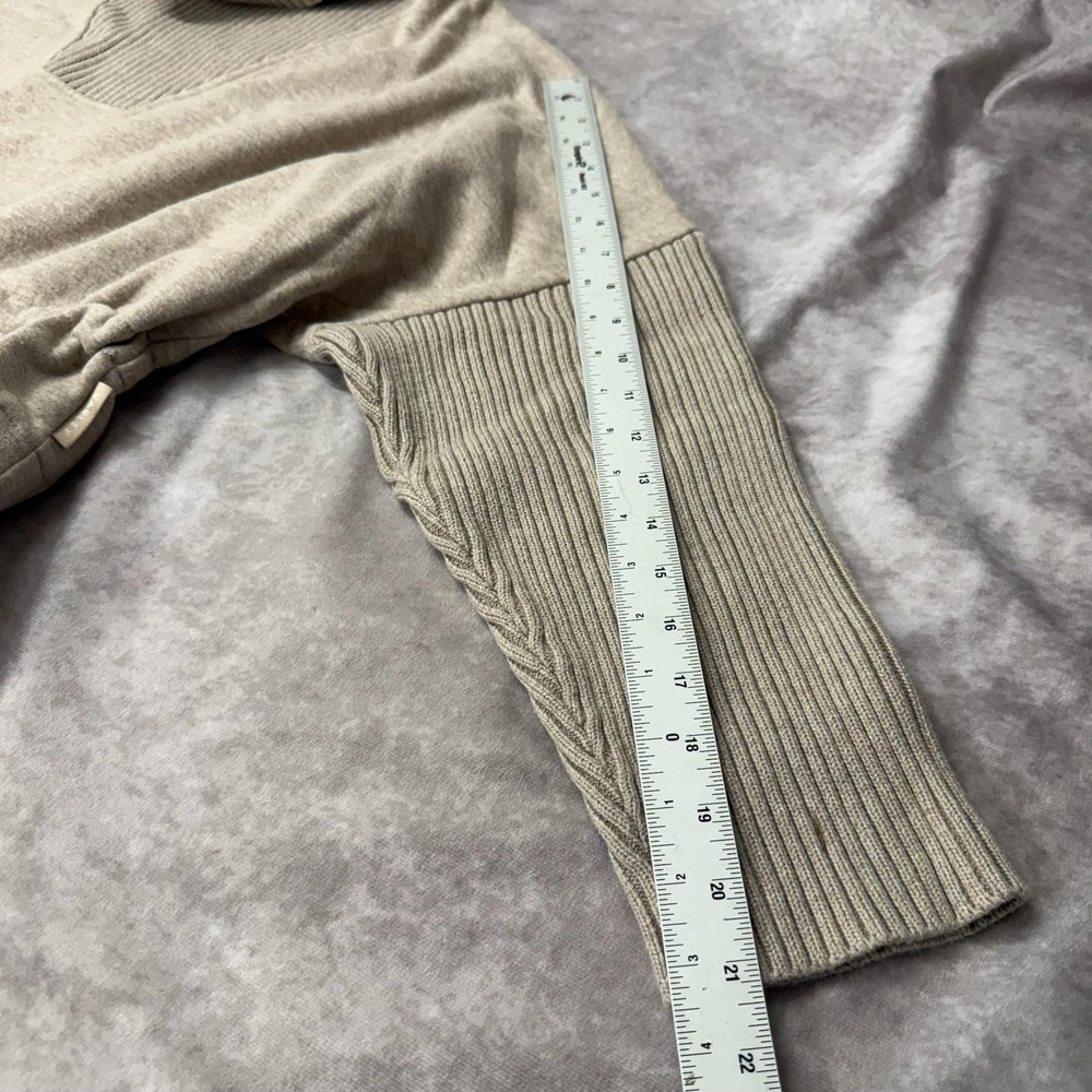 Varley Sweatshirt Women X-Large Beige Cavello Longline Fleece Turtleneck‎ Soft - Picture 11 of 13